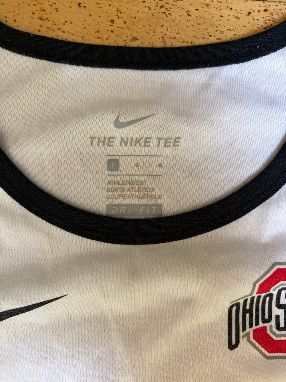 Nike White Tank with Black Trim and Red Logo - Picture 2 of 3